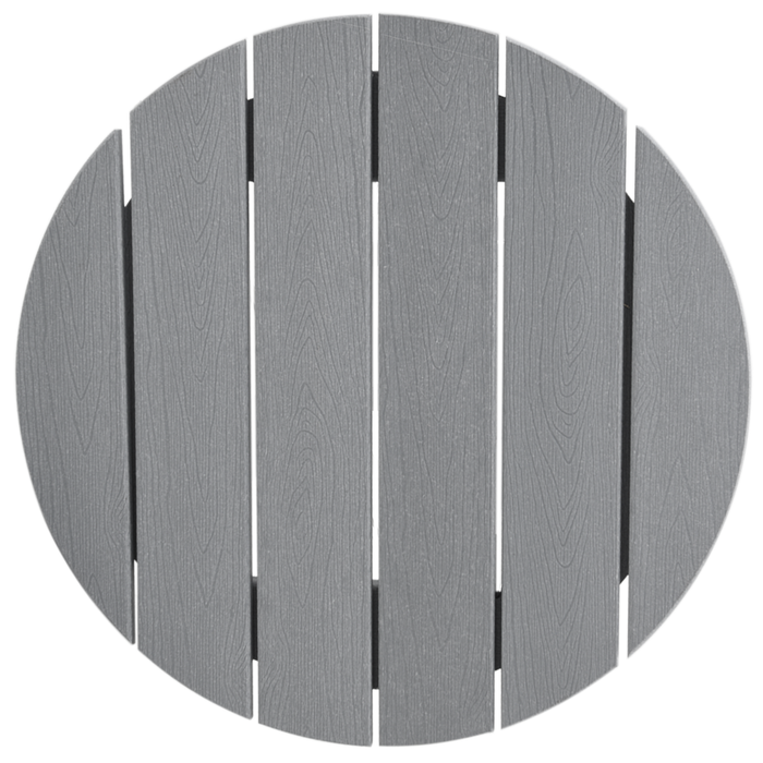 Set Bar da Giardino  3 Pezzi Grigio Chiaro HDPE