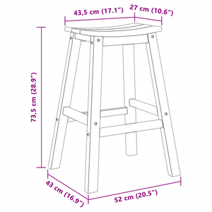 Sgabelli da Bar  9 pz Nero HDPE