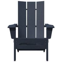 Sedie Adirondack Pieghevoli  2 pcs Blu Marina 74.5x80.5x90 cm HDPE