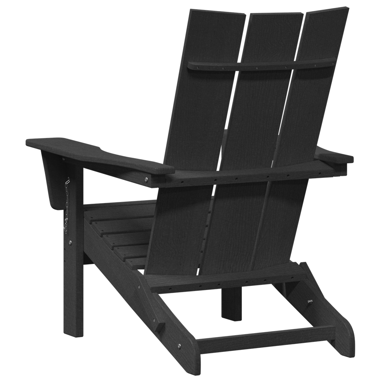 Sedie Adirondack Pieghevoli  2 pz Nero 74.5x80.5x90 cm HDPE