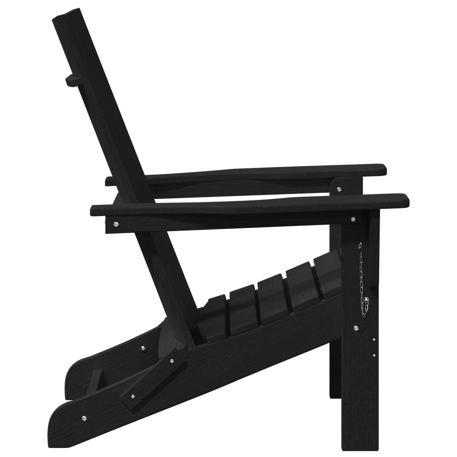 Sedie Adirondack Pieghevoli  2 pz Nero 74.5x80.5x90 cm HDPE