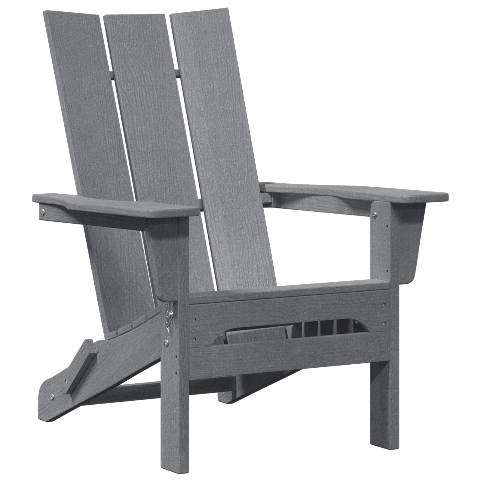 Sedie Adirondack Pieghevoli  2 pcs Grigio Chiaro 74.5x80.5x90 cm HDPE