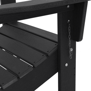 Set di lounge da giardino 3 pezzi  Nero HDPE