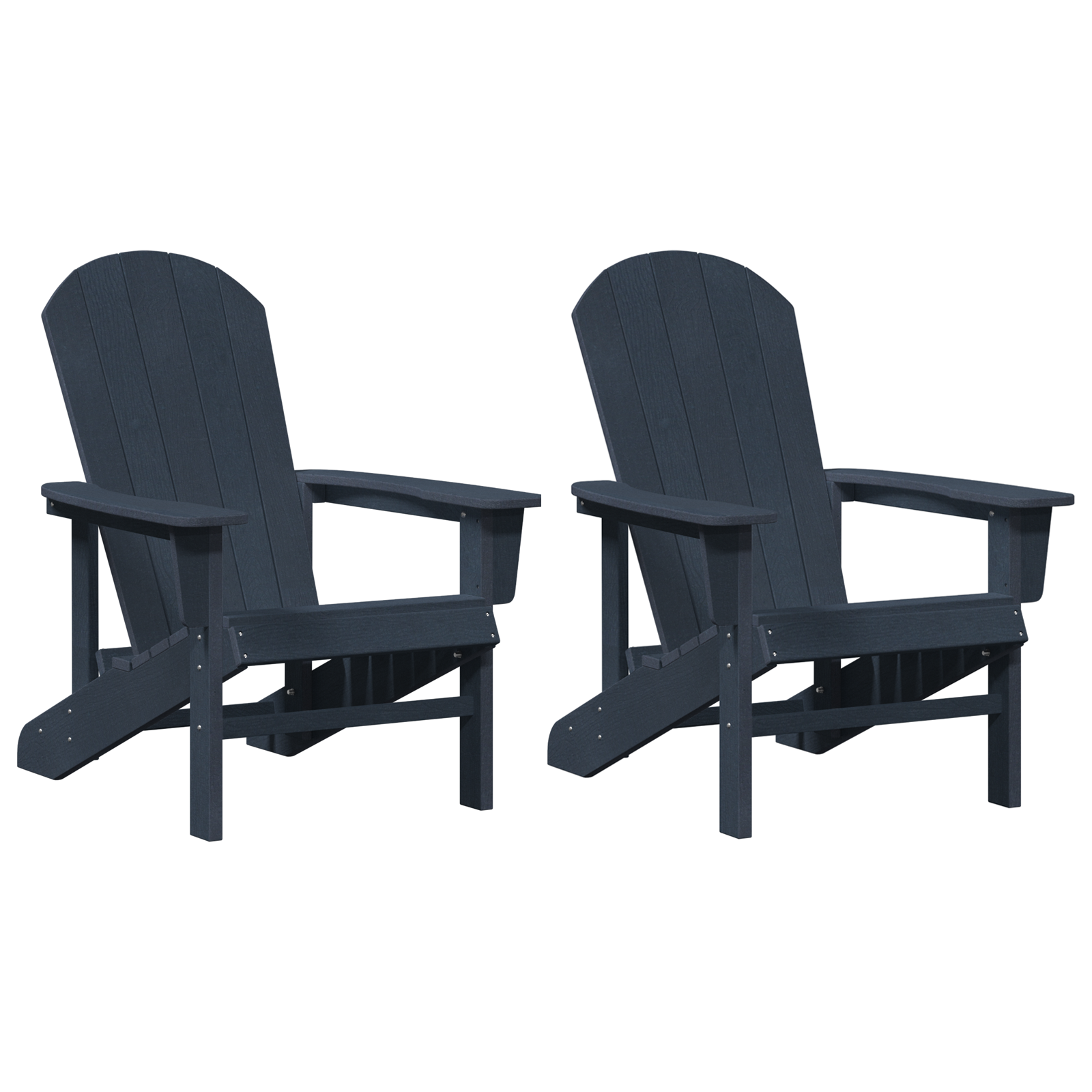 Sedi Adirondack  2 pcs Blu Navy 74x82x90 cm HDPE