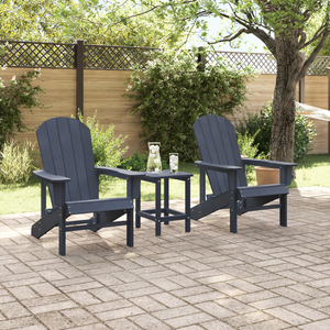 Sedi Adirondack  2 pcs Blu Navy 74x82x90 cm HDPE