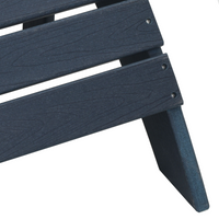 Sedia Adirondack  con poggiapiedi 2 pcs blu navy HDPE
