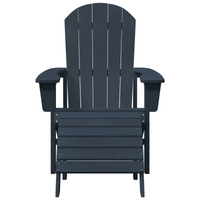 Sedia Adirondack  con poggiapiedi 2 pcs blu navy HDPE