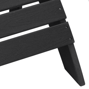 Sedie Adirondack  con Poggiapiedi 2 pcs HDPE Nere