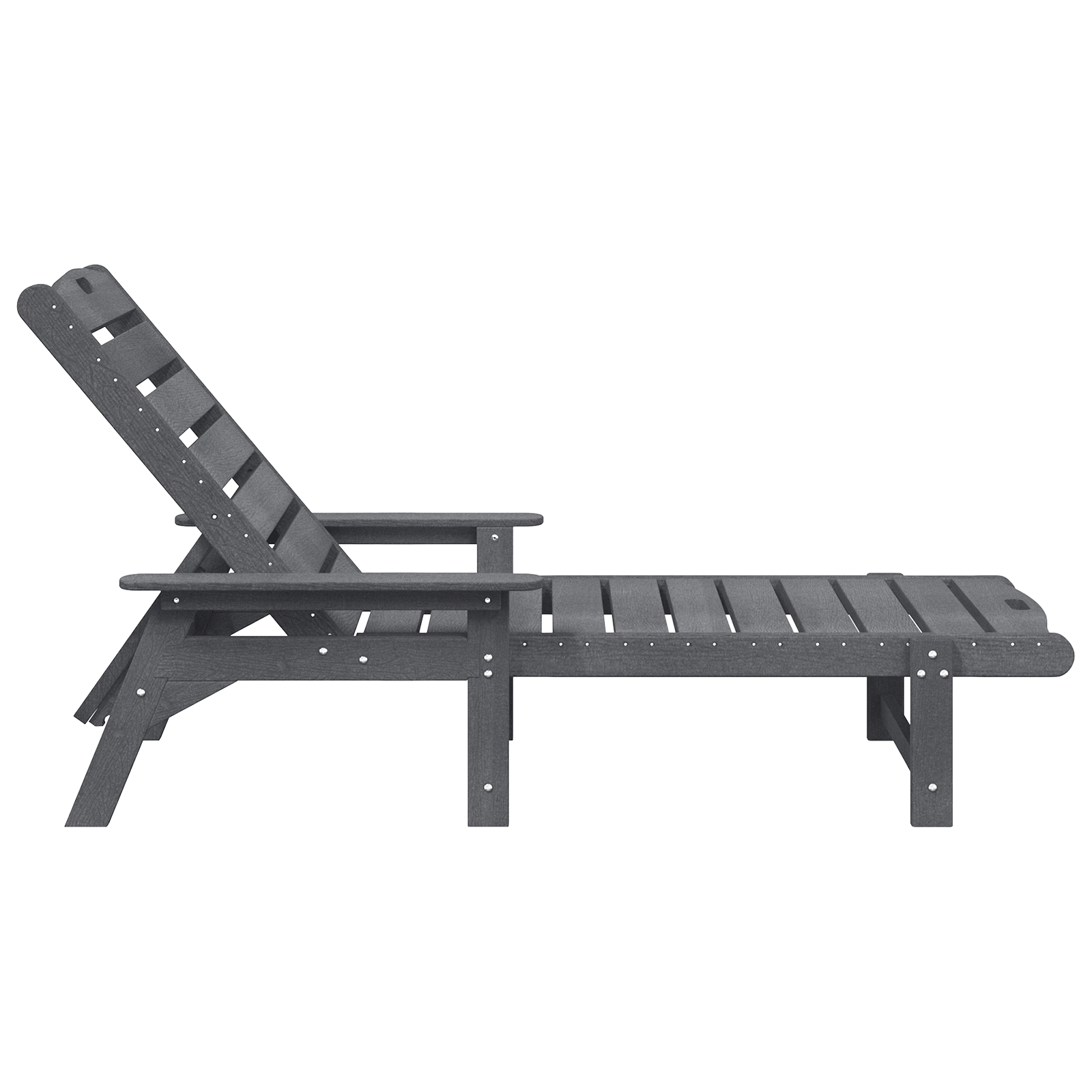 Lettini prendisole 2 pz Grigio Chiaro 162x53x98.5 cm HDPE