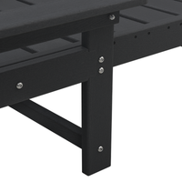 Set di Lounge da Giardino 3 Pezzi - Nero HDPE