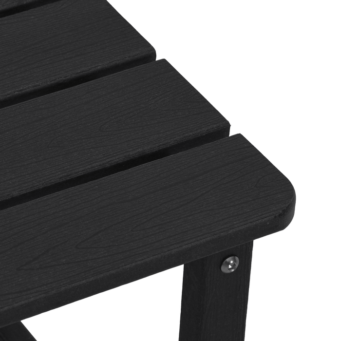 Set di Lounge da Giardino 3 Pezzi - Nero HDPE