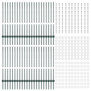 Pali per Recinzione 44 pcs U-Channel Verde 140 cm Acciaio