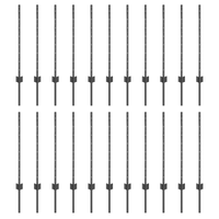 Pali di recinzione 22 pcs U-Channel grigio 120 cm in acciaio