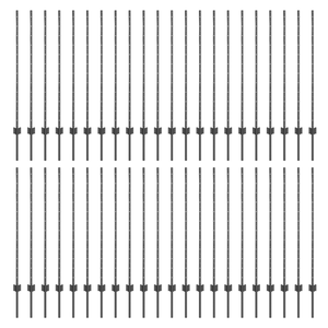 Pali per recinti 88 pcs U-Channel Grigio 160 cm Acciaio