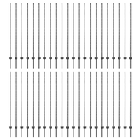 Pali per recinzione 88 pcs U-Channel grigio 200 cm in acciaio