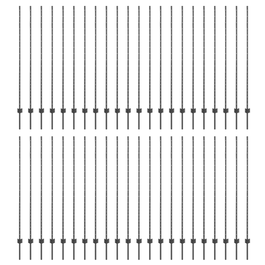 Pali per recinzione 88 pcs U-Channel grigio 200 cm in acciaio