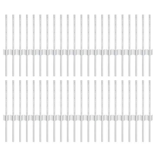 Pali da recinzione 44 pcs U-Channel Argento 80 cm Acciaio