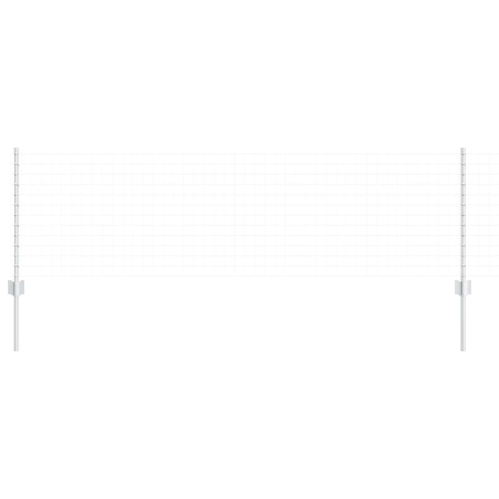 Pali per Recinzione 44 pcs U-Channel Argento 100 cm Acciaio