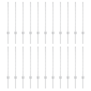 Pali per Recinzione 22 pezzi U-Channel Argento 120 cm Acciaio