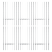 Pali di Recinzione 44 pz U-Channel Argento 120 cm Acciaio