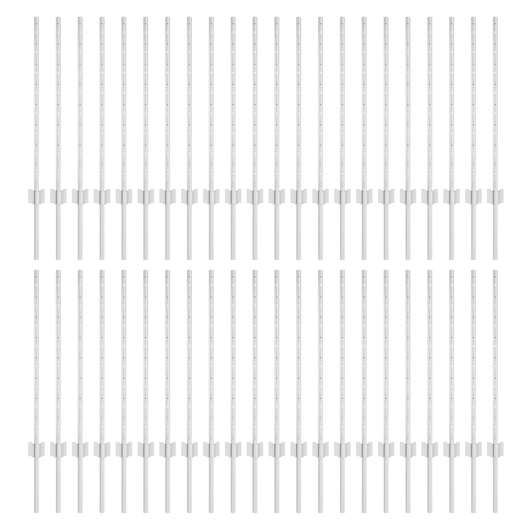 Pali di Recinzione 44 pz U-Channel Argento 120 cm Acciaio