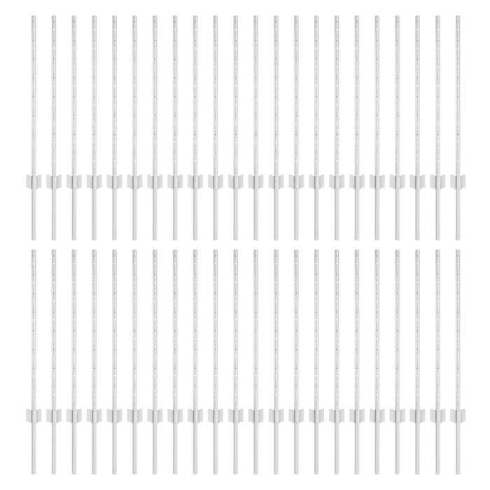 Pali di Recinzione 44 pz U-Channel Argento 120 cm Acciaio