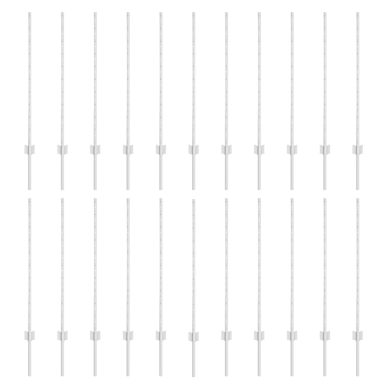 Pali di Recinzione 44 pcs U-Channel Argento 140 cm Acciaio