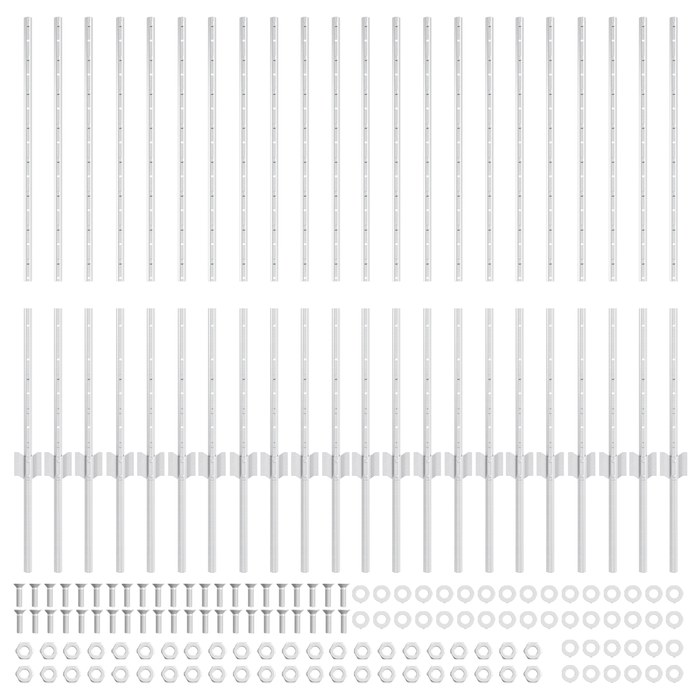 Pali di Recinzione 44 pcs U-Channel Argento 140 cm Acciaio