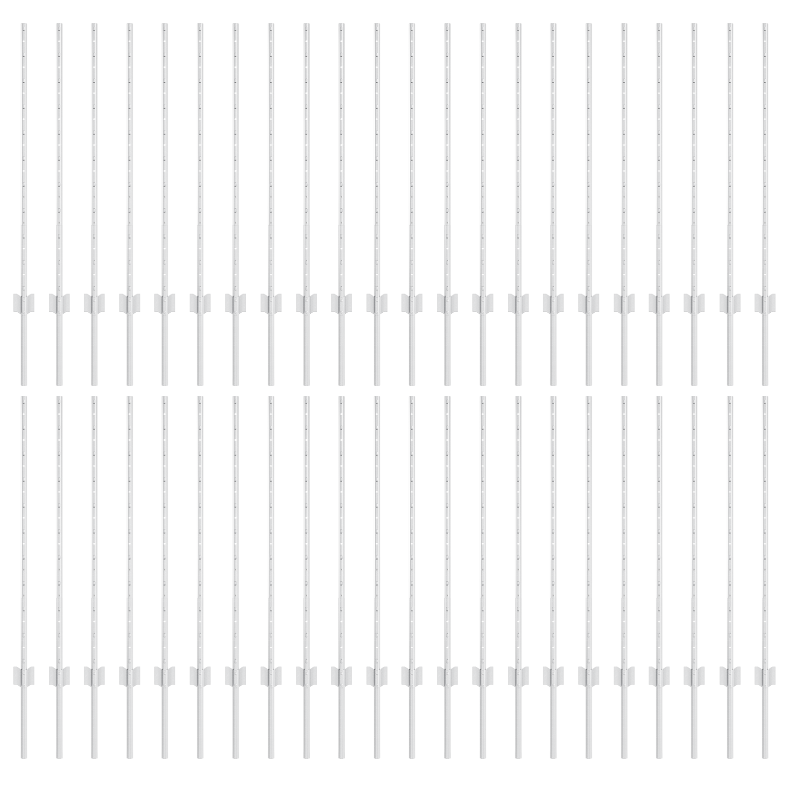 Pali di Recinzione 88 pcs U-Channel Argento 140 cm Acciaio