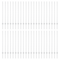 Pali di Recinzione 88 pcs U-Channel Argento 160 cm Acciaio