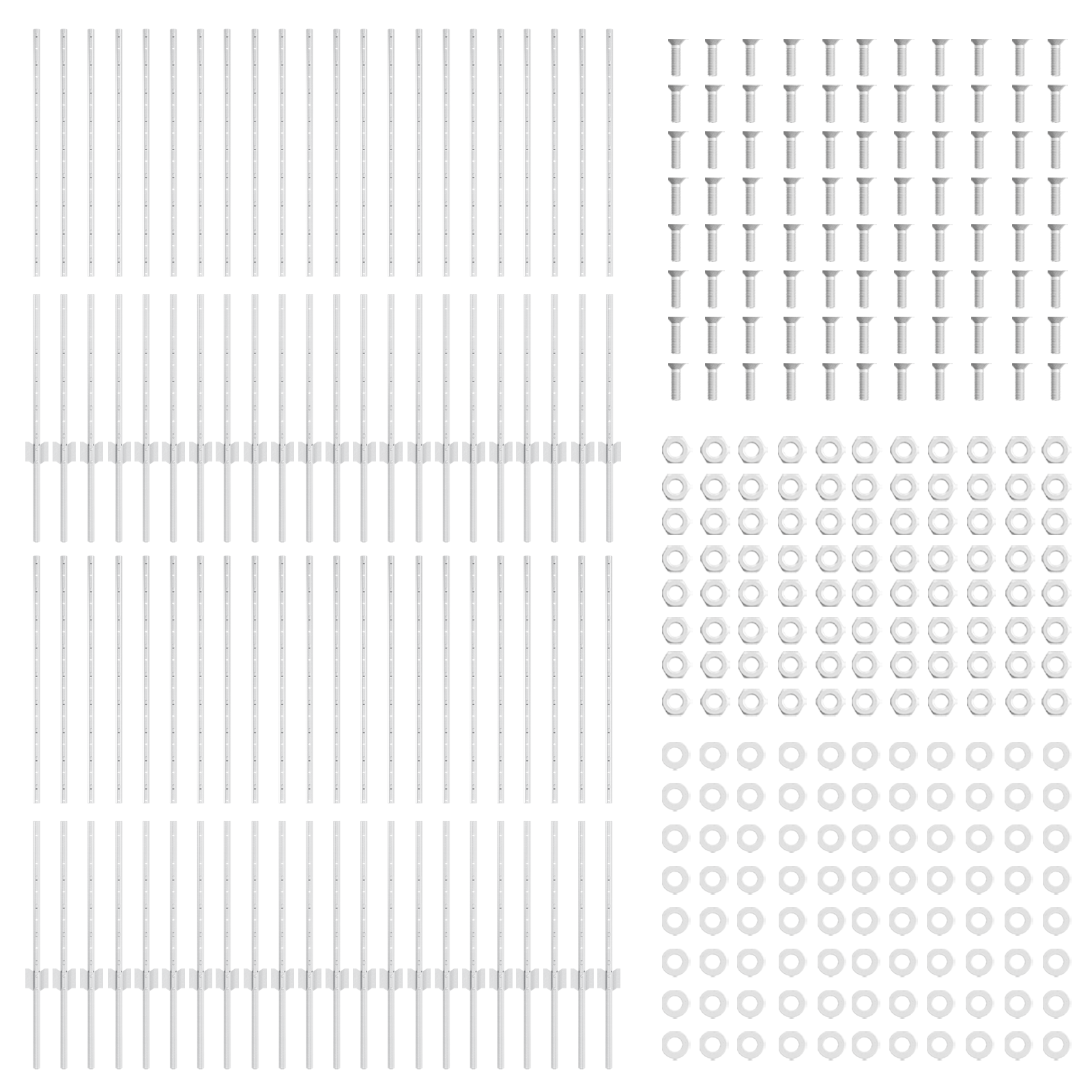 Pali di Recinzione 88 pcs U-Channel Argento 160 cm Acciaio