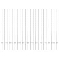 Pali per recinzione 44 pcs U-Channel Argento 180 cm Acciaio