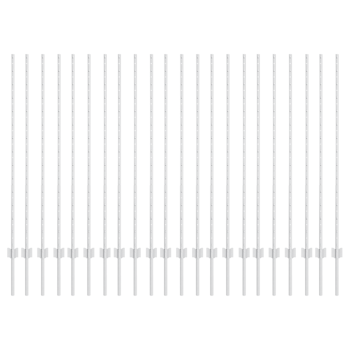 Pali per recinzione 44 pcs U-Channel Argento 180 cm Acciaio