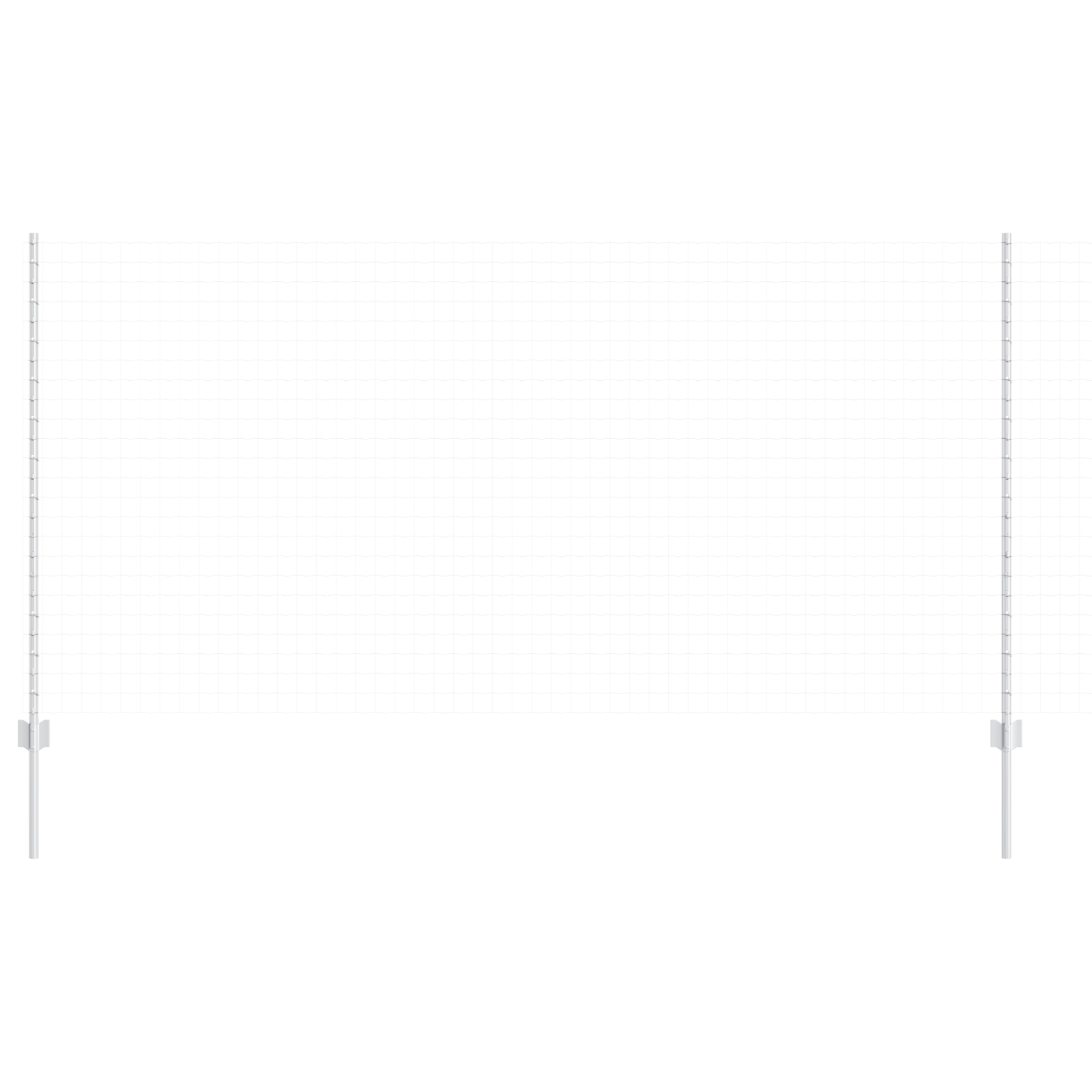 Pali per recinzione 44 pcs U-Channel Argento 180 cm Acciaio