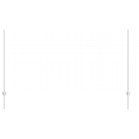 Pali per recinzione 44 pcs U-Channel Argento 180 cm Acciaio