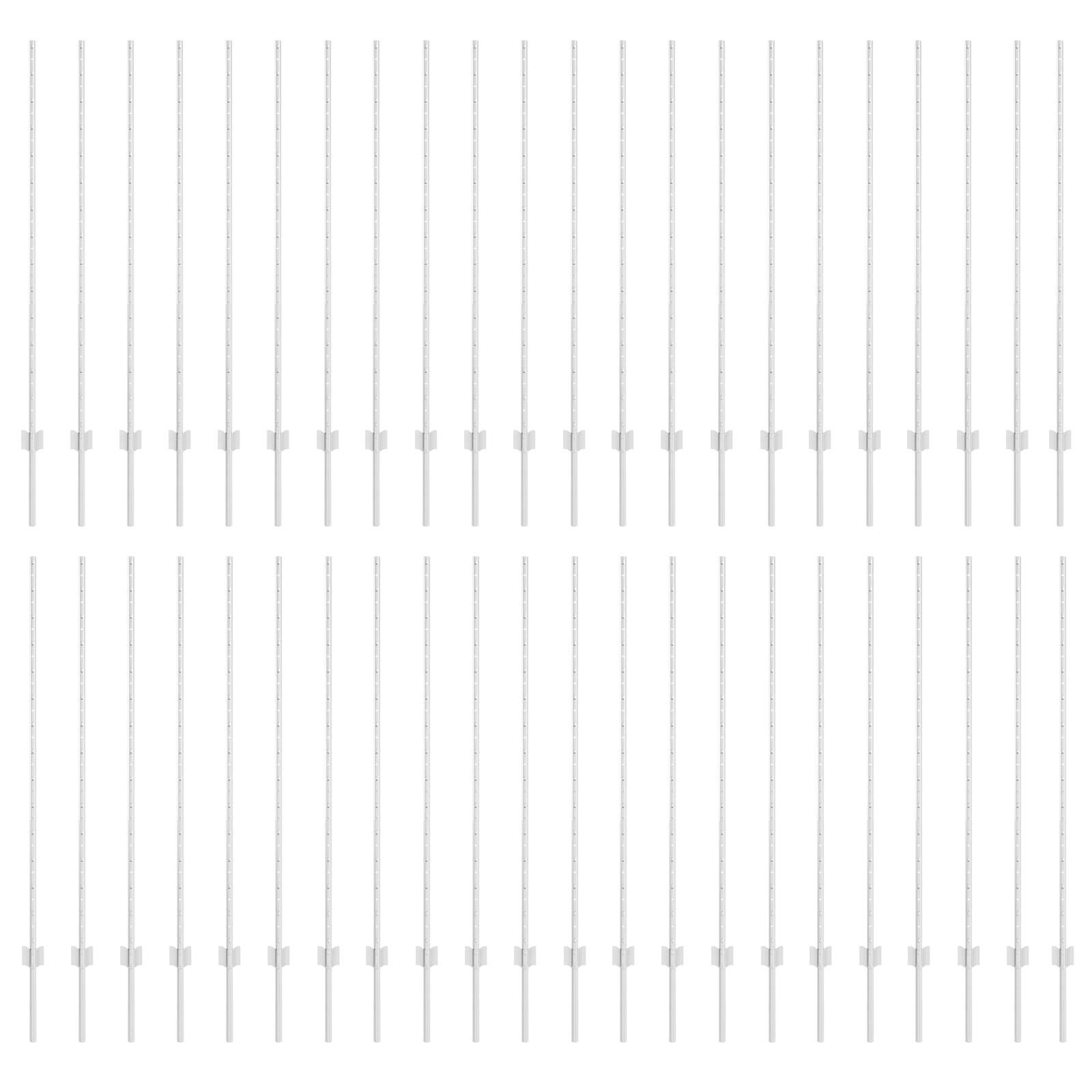 88 pcs Pali di Acciaio Argento U-Channel 180 cm