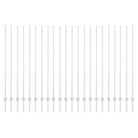 Pali per recinzione 44 pcs U-Channel Argento 200 cm Acciaio