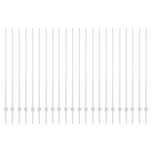 Pali per recinzione 44 pcs U-Channel Argento 200 cm Acciaio