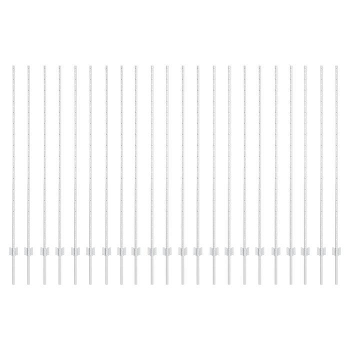 Pali per recinzione 44 pcs U-Channel Argento 200 cm Acciaio