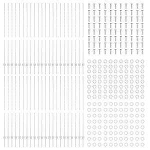Pali di Recinzione 88 pcs U-Channel Argento 200 cm Acciaio