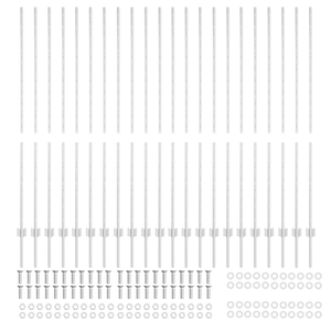 Pali di Recinzione 44 pcs U-Channel Argento 200 cm Acciaio