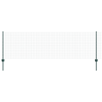 Recinzione Euro con 5 Pali a U Verde 0.8x10 m Acciaio