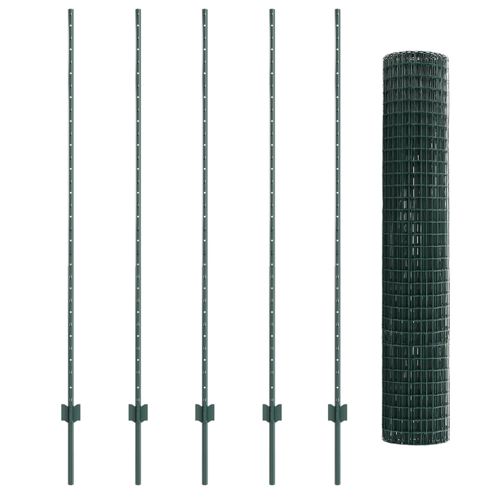 Set di Recinzione da Giardino Set di 2 Verde