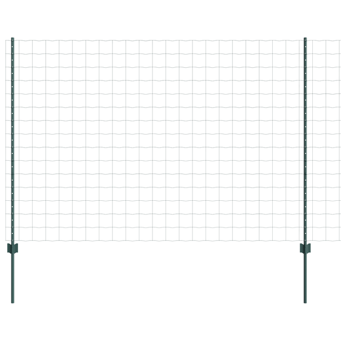 Recinzione Euro con 5 Posti U Verde 1,6x10 m Acciaio