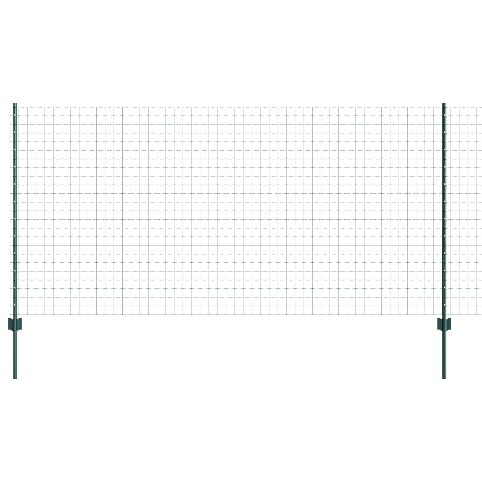 Euro Fence con 11 Posti U Verde 1,2x25 m Acciaio