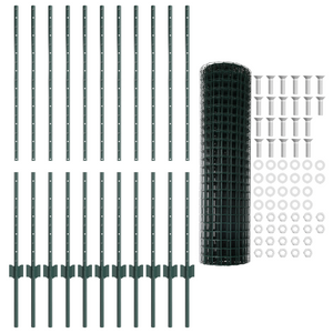 Euro Fence con 11 Posti U Verde 1,2x25 m Acciaio
