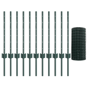 Euro Fence con 11 Posti Verde 0,6x25 m Acciaio