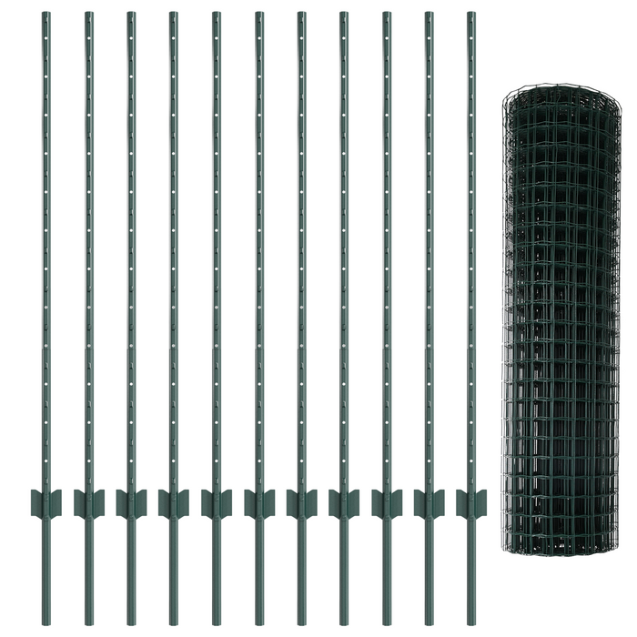 Set di Recinzione da Giardino Set di 2 Verde