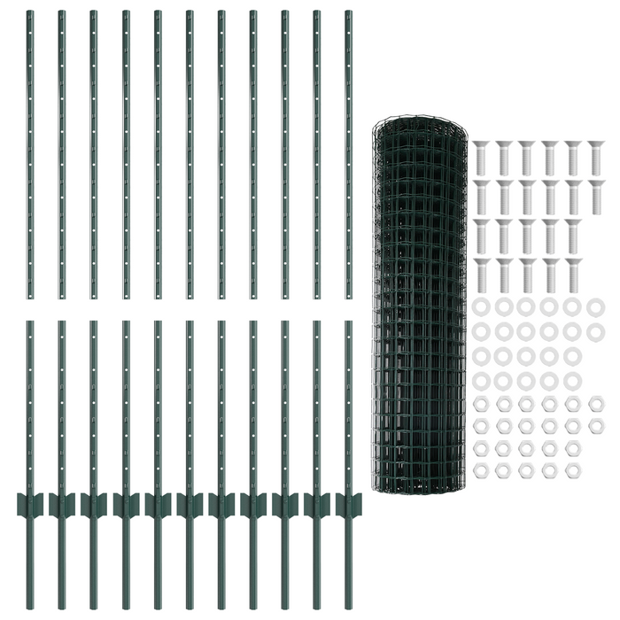 Set di Recinzione da Giardino Set di 2 Verde