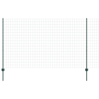 Recinzione Euro con 5 Postazioni U Verde 1,4x10 m Acciaio